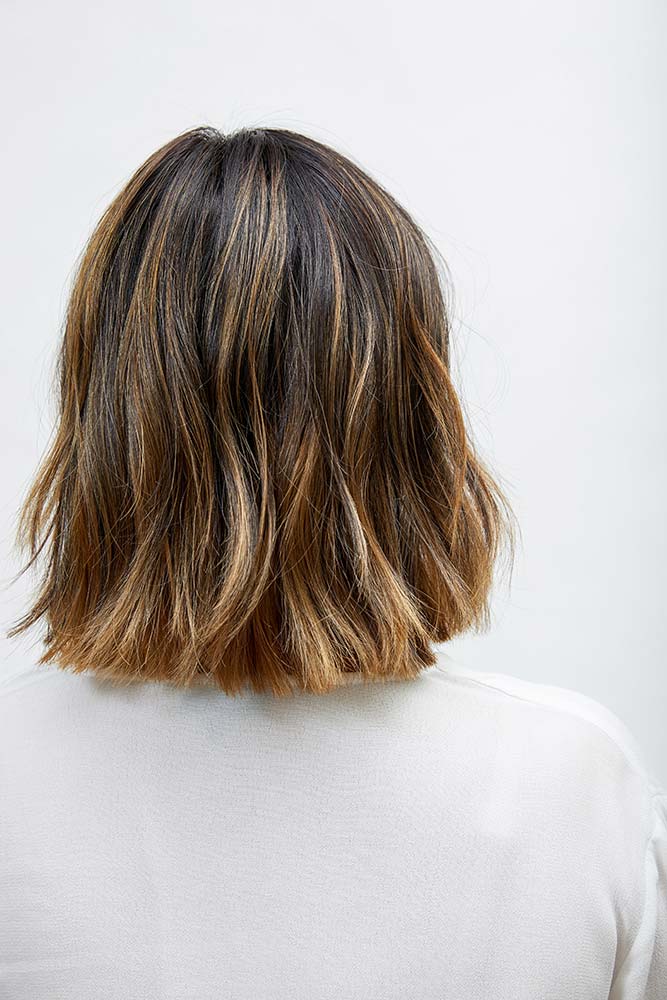 Warm caramel balayage 